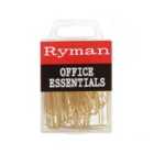 161593 Ryman paperclips brass 40 pack