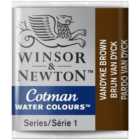 Winsor and Newton Cotman Watercolour Half Pan Paint - Vandyke Brown
