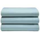 Serene King Size Blue Brushed Cotton Flat Bed Sheet