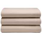 Serene King Size Cream Brushed Cotton Flat Bed Sheet