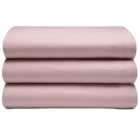 Serene King Size Powder Pink Brushed Cotton Flat Bed Sheet