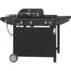 Hobart Two Burner Grill With Two Side Burners - Black