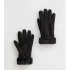 Black Shearling Gloves