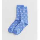 Blue Floral Socks