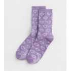 Light Purple Heart Socks