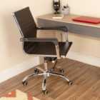 Loft Black and Chrome Faux Leather Office Chair