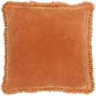 Yard Bertie Rust Cotton Velvet Cushion
