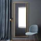 Mirroroutlet Fenestra - Gold Modern Wall And Full Length Leaner Mirror 79" X 35" (200 X 90cm)