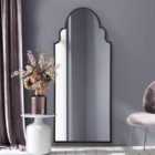 Mirroroutlet Arcus - Black Framed Arched Full Length Leaner / Wall Mirror 79" X 33" (200cm X 85cm)