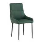World Furniture Set Of 2 Roma Dining Chair - Green PU/Black Leg