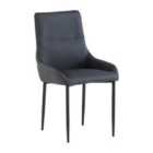 World Furniture Set Of 2 Roma Dining Chair - Blue PU/Black Leg