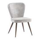 World Furniture Set Of 2 Flavia Fabric Dining Chair - Pearl/Brass Leg