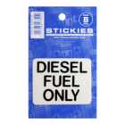 Castle Promotions Black Diesel Fuel Only Sticker