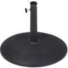 Black Round Concrete Parasol Base 15kg