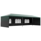 Outsunny Garden Gazebo Marquee Party Wedding Tent Canopy (9m x 3m) - Green
