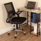 Loft Black Mesh Swivel Lift Up Arm Office Chair