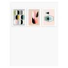 Inaluxe Abstract Pink Unframed Print 40 x 30cm, Set of 3