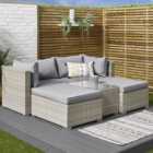 Outdoor Essentials Avalon 4 Seater Natural Rattan Patio Lounge Set