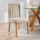 Oswald Set of 2 Dining Chairs, Folkstone Blue Stripe