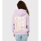 Skinnydip Lilac Cry About It Logo Oversized Hoodie