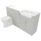 Deccado Padworth Whisper Grey 1500mm Fitted Vanity & Toilet Pan Unit Combination with Basin