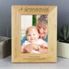 Personalised A Grandchild is a Blessing Light Wood Portrait Photo Frame