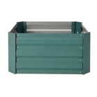 Living and Home Galvanized Steel Square Raised Garden Bed Planter Box, Green
