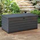 Living and Home 600L Metal Outdoor Garden Storage Box Lockable, Black