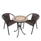 Exclusive Garden HENLEY 60cm Bistro Table with 2 SAN REMO Chairs Set