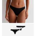 3 Pack Black and White Soft Touch Thongs