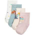M&S Girls Cotton Printed Baby Socks, 0-24 Months