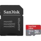 SanDisk 32GB Ultra microSD (SDHC) Card + SD Adapter (Tablet Version) - 120MB/s
