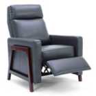 Riley Pushback Air Leather Recliner Chair - Grey
