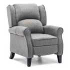 Eaton Herringbone Recliner Chair - Grey
