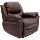 Madison Automatic Leather Recliner Chair - Brown