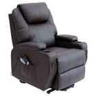 Cinemo Heated Massage Rise Recliner - Brown