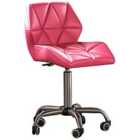 Vida Designs Geo Office Computer Chair Gaming Computer Height Adjustable Swivel Faux Leather, Pink