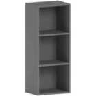 Vida Designs Oxford 3 Tier Cube Bookcase Storage Freestanding Shelving Display Unit, Grey