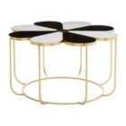 Interiors by PH Black And White Top Petal Shape Table