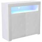 Vida Designs Nova 2 Door Led Sideboard Storage Cabinet Cupboard Buffett, White