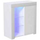 Vida Designs Azura 1 Door Led Sideboard Storage Cabinet Cupboard Buffett, White
