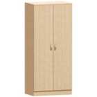 Vida Designs Riano Double Door Wardrobe 2 Door Hanging Rail Shelf Storage Bedroom Furniture, Pine