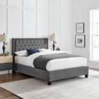 Limelight Double Rhea Dark Grey Bed