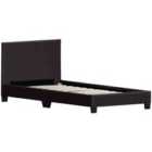 Vida Designs Lisbon 3Ft Single Faux Leather Bed, Brown, 90 X 190 Cm