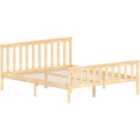 Vida Designs Milan 5Ft King Size Wood Bed Solid Pine, High Foot End, Pine, 150 X 200 Cm