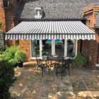 Kensington Grey and White Stripe Easy Fit Awning 2.5 x 3.5m