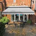Kensington Grey and White Stripe Easy Fit Awning 2 x 3m