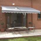 Berkeley Grey and White Stripe Easy Fit Awning 2.5 x 3.5m