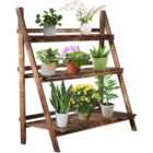 Outsunny 3 Tier Wood Flower Stand