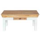 Bianco Coffee Table With Drawer Solid Mango Wood